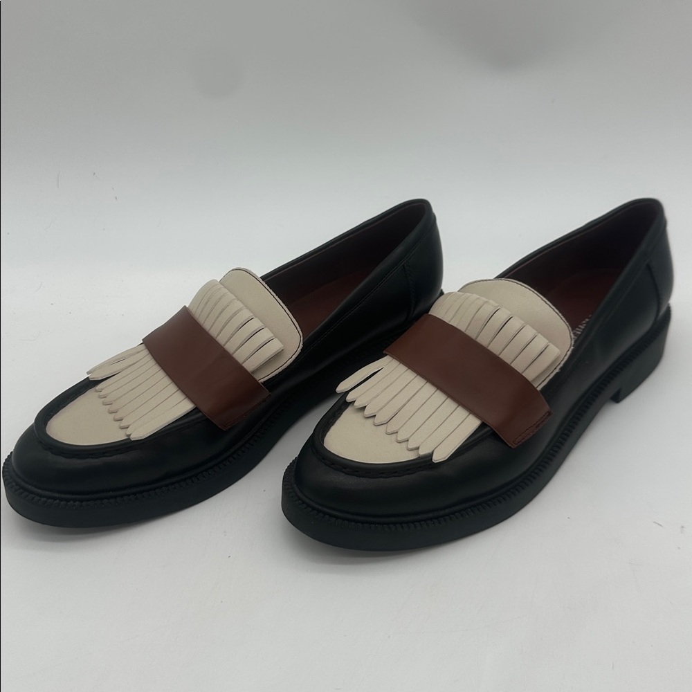 Marc Fisher Black Brown Creme MFCalixy Loafers Women’s Size 9.5M - Picture 8 of 16